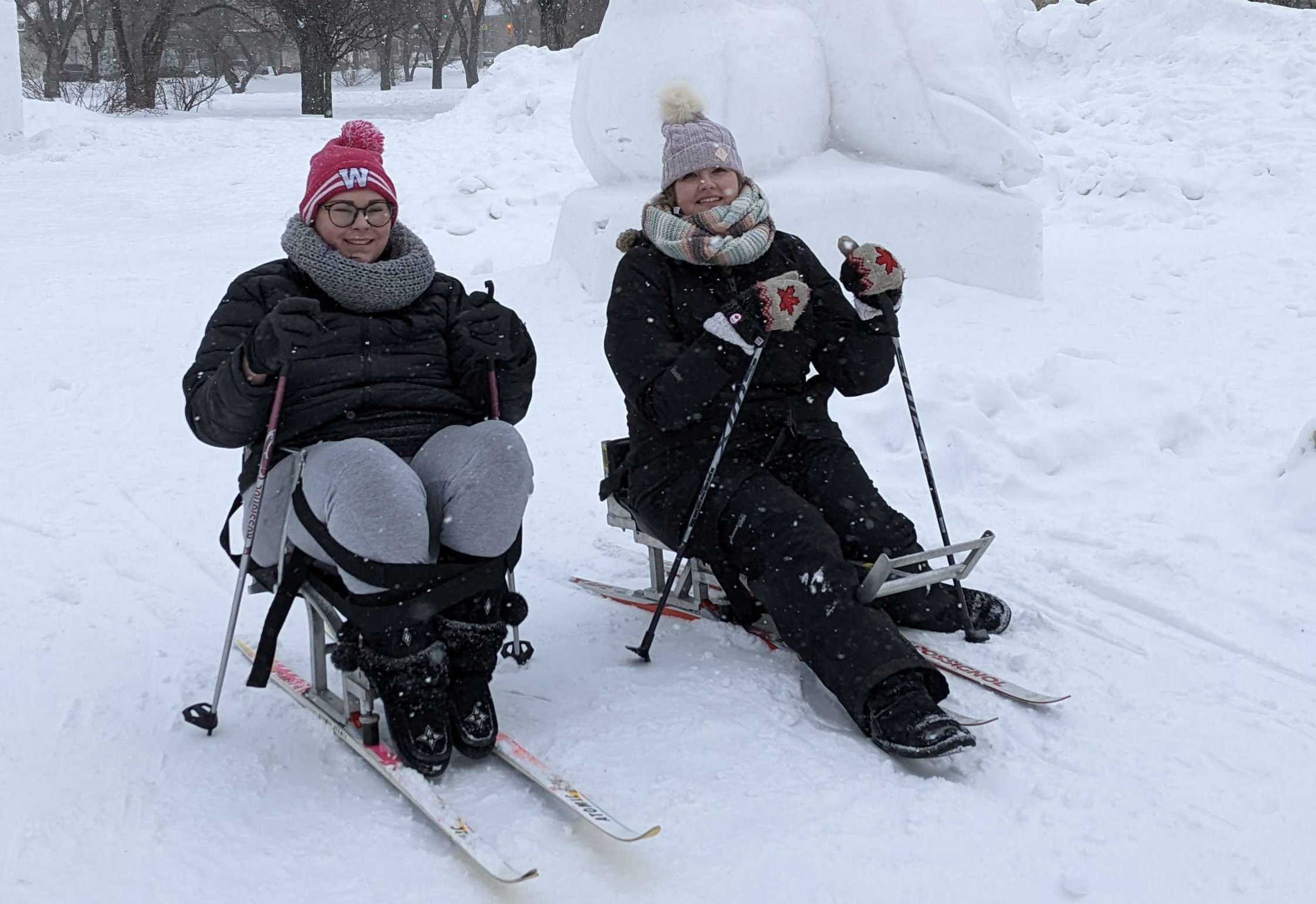 MIchelle and Colleen on sit sis at Winterpeg in 2022