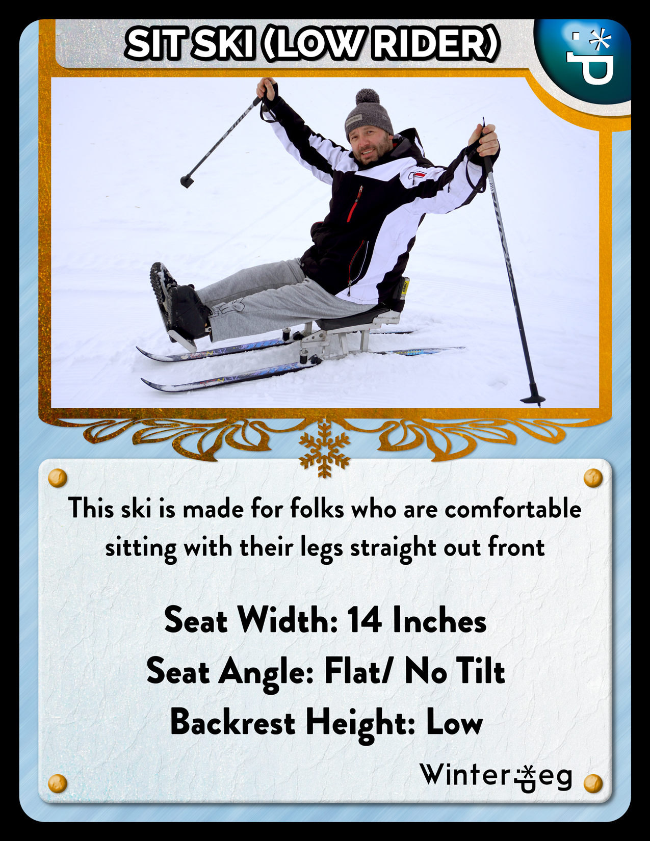 low rider sit ski