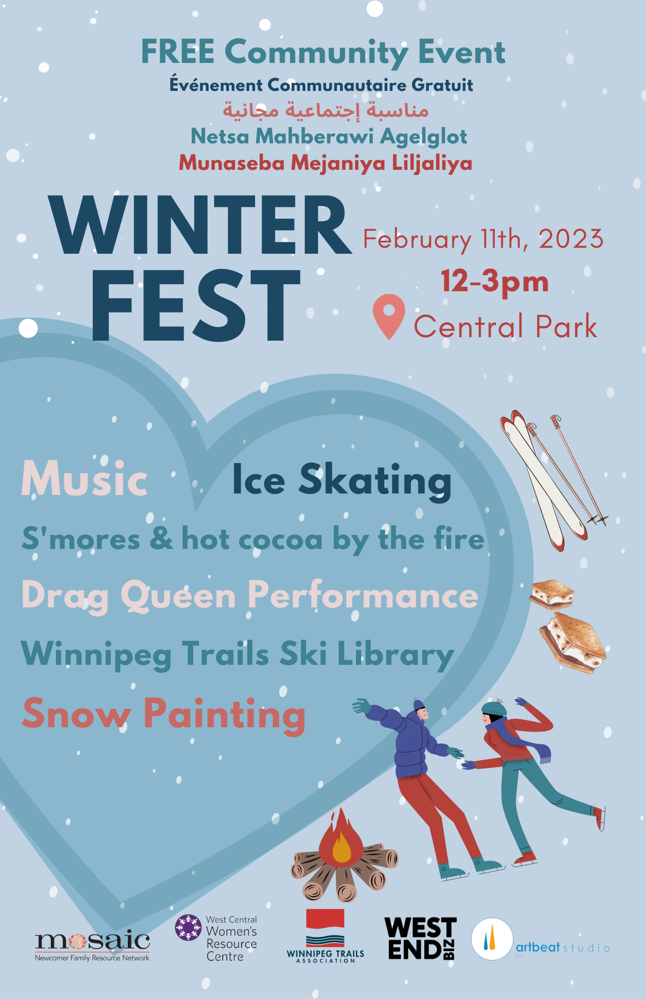 central park winter fest poster